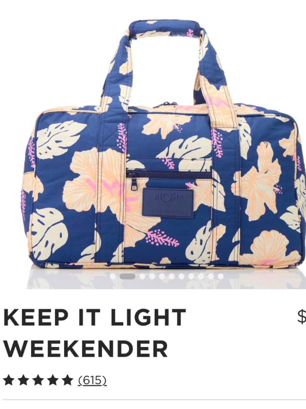 Aloha Collection Keep It Light Weekender Papeʻete By Samudra - Neon Moon On Navy